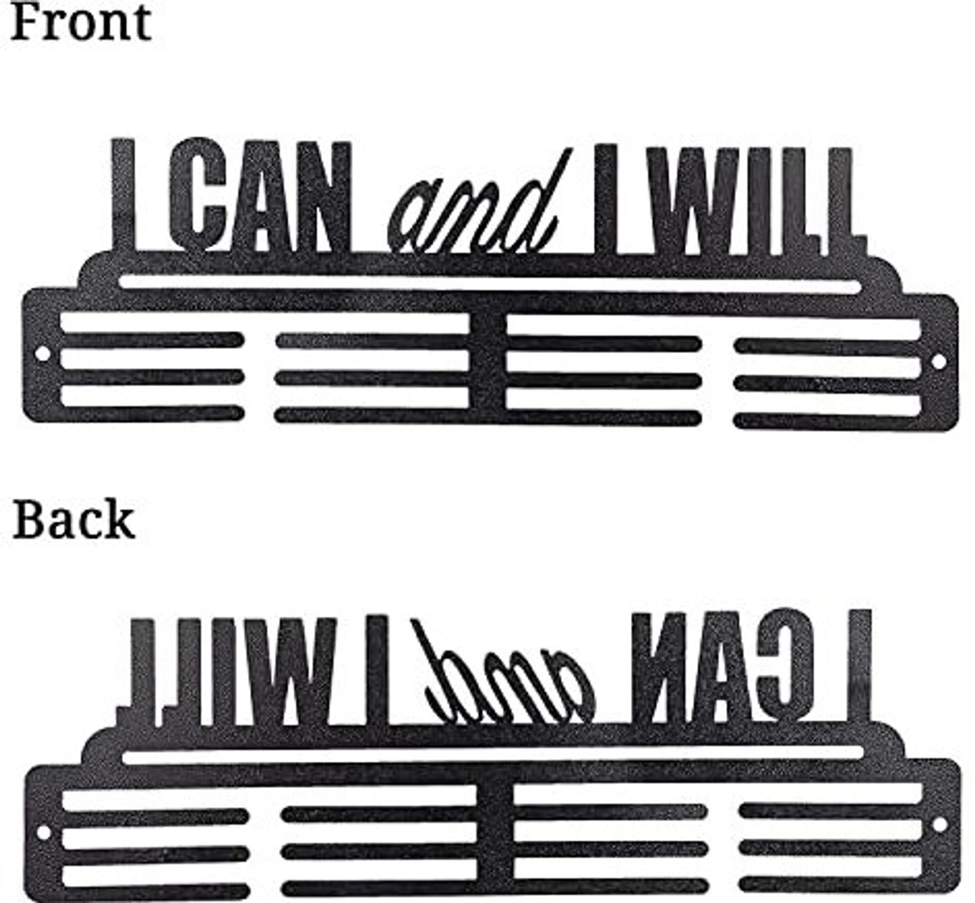 I Can I Will Metal Medal Hanger Medal (Medium) - Image 2