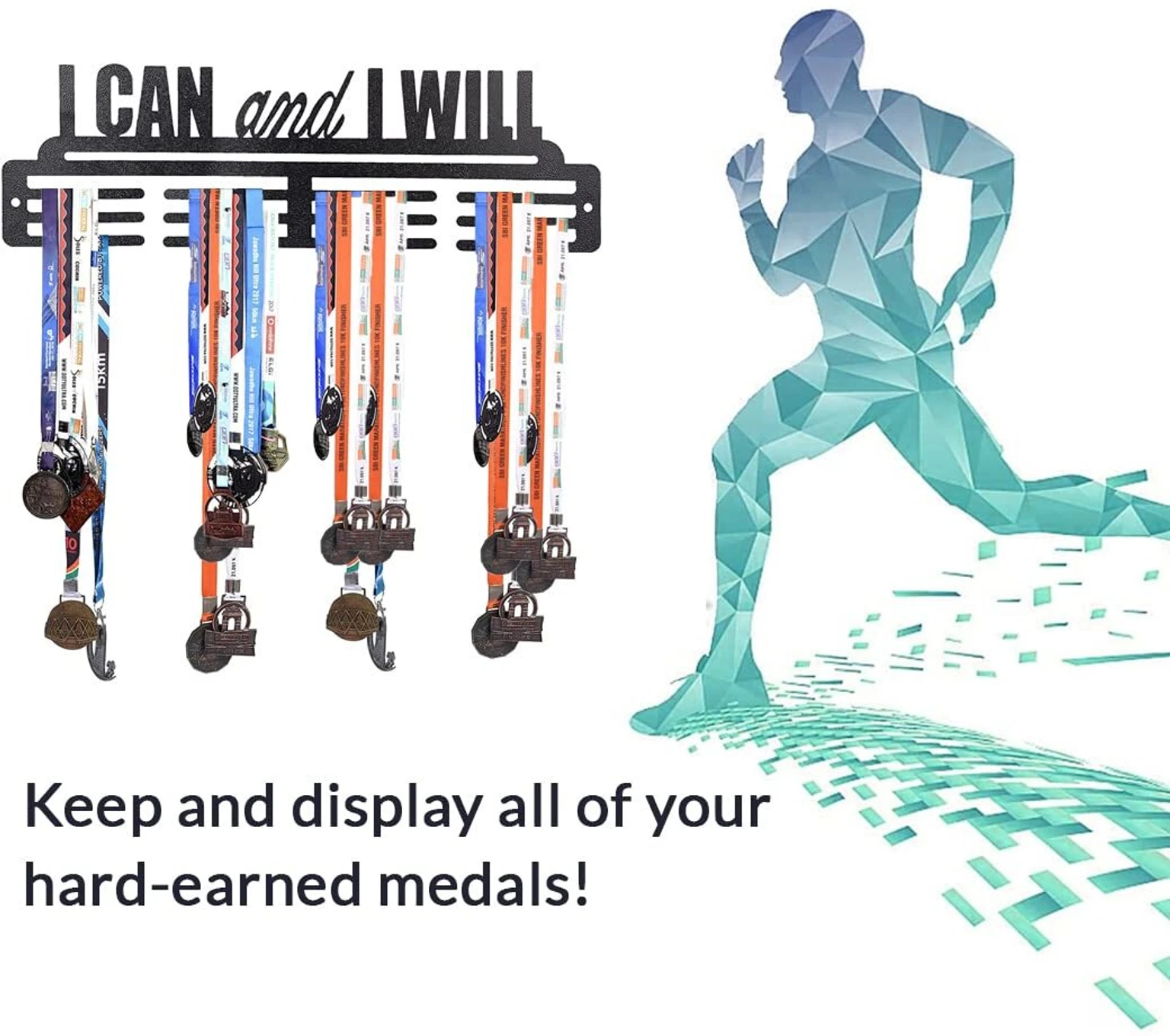 I Can I Will Metal Medal Hanger Medal (Medium) - Image 5
