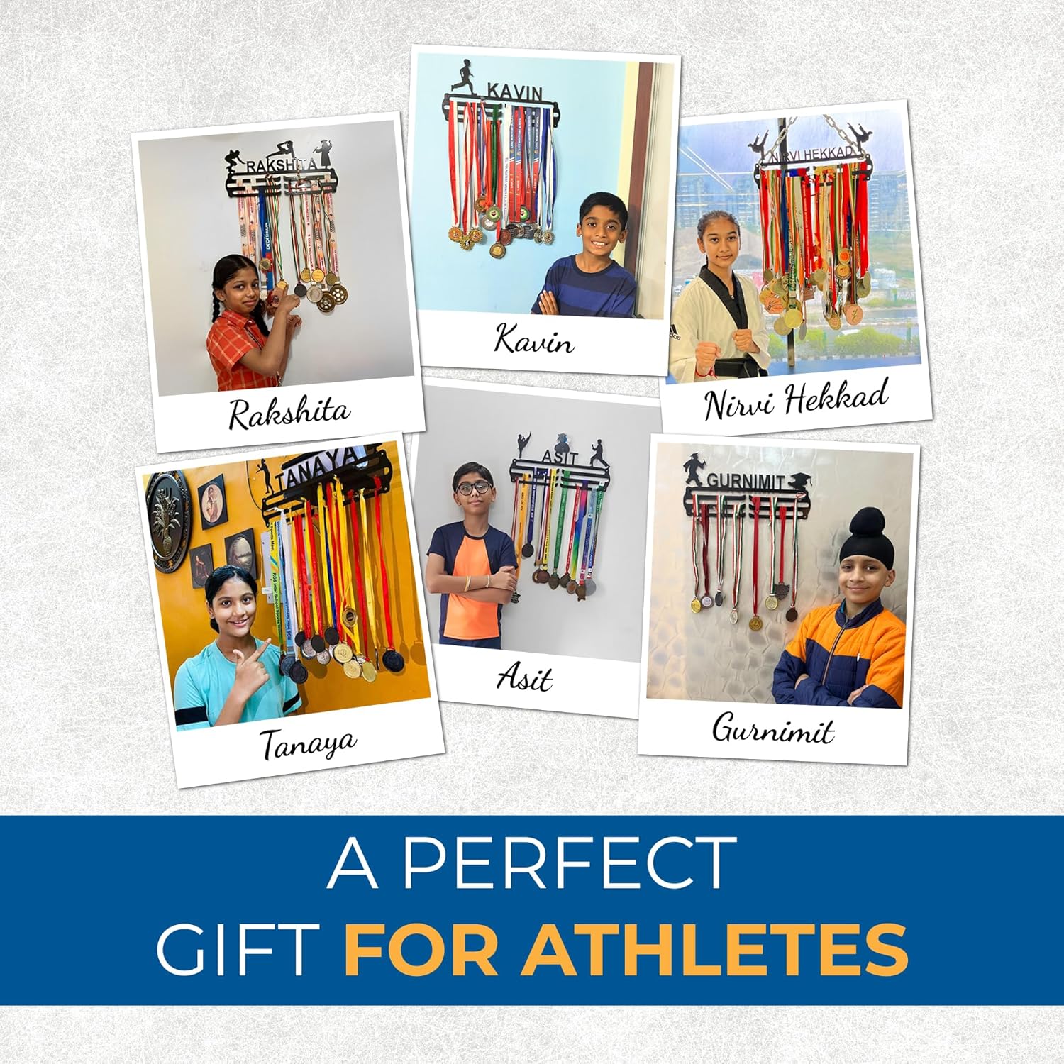Personalized Medal Hangers for Wall - Hang Up to 60 Medals | Metal | Sports Medal Wall Display | Medal Holder | Black Glossy Finish - Image 7