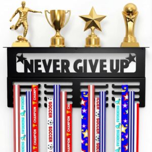 Never Give Up" Medal Hanger